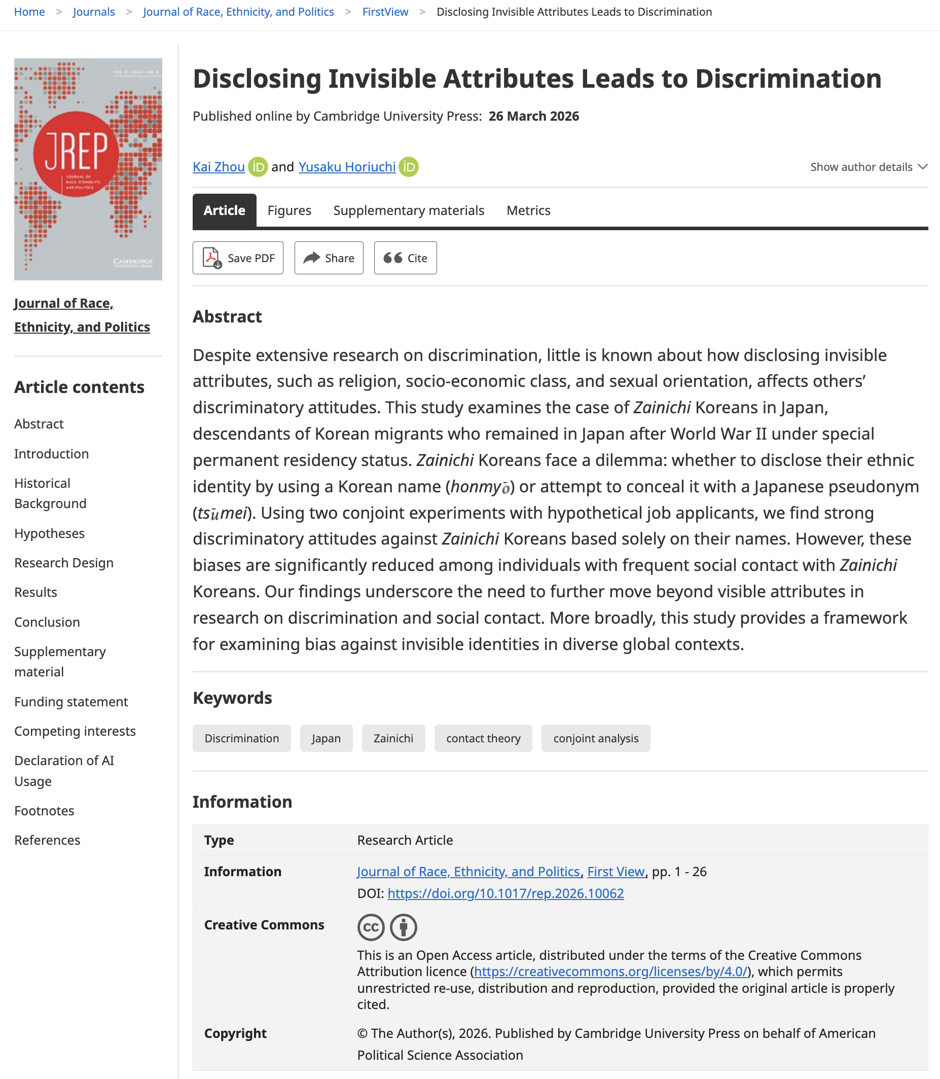Published in Journal of Race, Ethnicity, and Politics